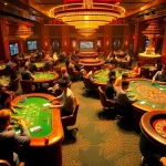 Experience the excitement with https://go8.sa.com/ as players navigate high-stakes poker tables in a luxurious casino setting.