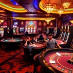 LC88 casinos feature lively gaming experiences with vibrant tables, enticing slot machines, and engaged players.