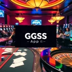 Experience the excitement of gaming with the GGSS App featured in a lively casino environment with engaging players.